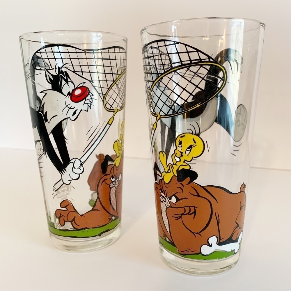 Tweety Sylvester Spike Looney Tunes Drinking Glasses 1976 Pepsi Collector Series